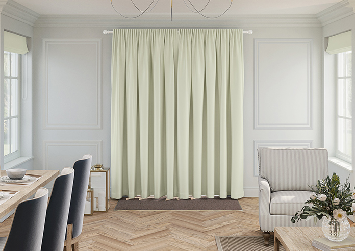 Kyoto Faux Silk, White - Made to Measure Curtains - Image 7